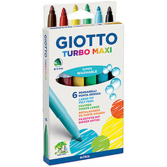 Фломастеры GIOTTO утолщенные, 6 цветов