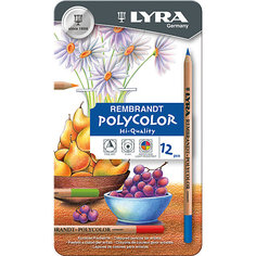 Профессиональные художественные карандаши POLYCOLOR, 12 цветов Lyra