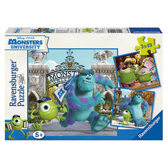 Пазл «Университет монстров: Майк и Салли»3х49 деталей, Ravensburger