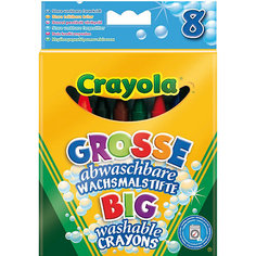 8  больших смываемых восковых мелков, Crayola