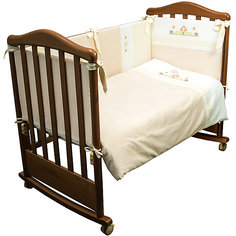 Комплект в кроватку 6 предметов Сонный гномик, Кантри, бежевый