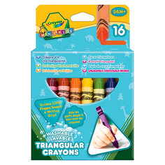16 смываемых треугольных восковых мелков, Crayola