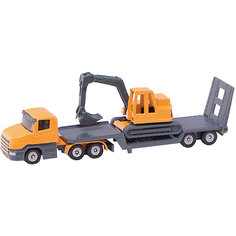 SIKU 1611 Низкорамный грузовик с экскаватором