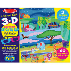 Набор стикеров с 3D-очками "Среда обитания" Melissa & Doug