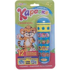 Микрофон "Караоке с мультяшками" Азбукварик