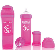 Антиколиковая бутылочка 330 мл., Twistshake, розовый