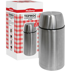 Термос SE-1000B 1 л, нерж.сталь, суповой, Mallony