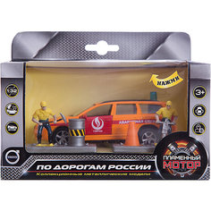 Машина Volvo "Аварийная служба. Горгаз", 1:32, со светом и звуком, Пламенный мотор