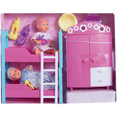 Набор пупсиков в детской спальне, 12 см, Simba