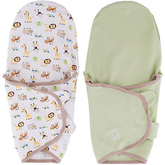 Конверт на липучке SwaddleMe 2 шт, размер S/M, , Summer Infant, джунгли