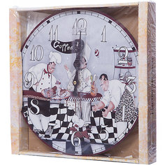 Часы настенные "Время пить кофе", диаметр 34 см Белоснежка