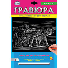 Гравюра А4 в конверте "Медведи" Рыжий кот
