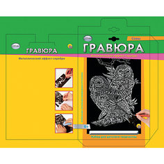 Гравюра А4 в конверте "Совы" Рыжий кот