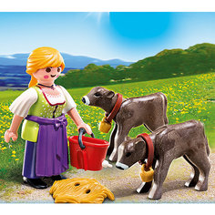 PLAYMOBIL 4778 Дополнение: Крестьянка с телятами