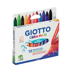 Утолщенные восковые карандаши, 12 шт. Giotto