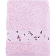Полотенце махровое 70*140 Розали, Cozy Home, розовый