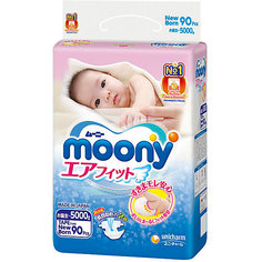 Подгузники Moony для новорожденных, NB 0-5 кг, 90 шт.