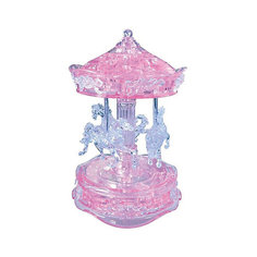 Кристаллический пазл 3D "Розовая карусель", Crystal Puzzle