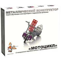 Конструктор металлический с подвижными деталями "Мотоцикл", Десятое королевство