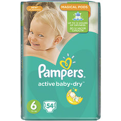 Подгузники Pampers Active Baby-Dry Extra Large, 15+ кг, 6 размер, 54 шт., Pampers