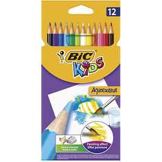 Карандаши цветные акварельные Bic Aquacouleur, 12 цветов