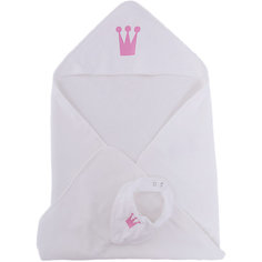 Комплект: нагрудник и полотенце 75х80 Wallaboo, розовый