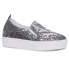 Слипоны для девочки Crosby, серебристый