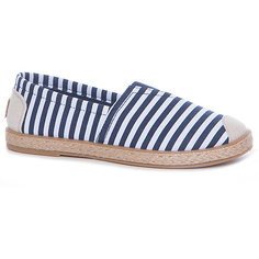 Слипоны для девочки CROSBY, синий в полоску