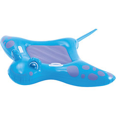 Детский надувной матрас с ручками "Скат", Bestway, голубой