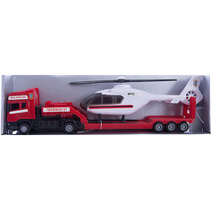 Машинка "Scania" пожарная с вертолетом 1:48, Autotime