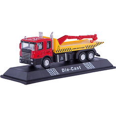 Машинка "Flatbed Crane Truck" с манипулятором 1:48, Autotime