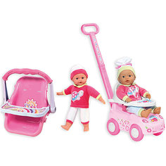 Кукла "My Dolly Sucette" с каталкой, автокреслом и ходунками, Loko Toys