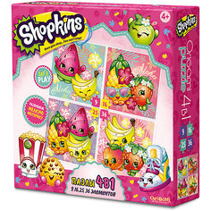 Пазл 4 в 1 "Tropical", Shopkins, Origami