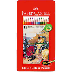 Faber-Castell Карандаши цветные Рыцарь в металлической коробке, 12 цветов