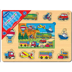Игра из дерева "Весёлое лото. Транспорт", Step Puzzle Степ Пазл