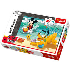 Микки и Плуто на пляже, 30 элементов, Trefl
