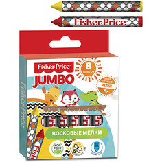 Восковые мелки "JUMBO" 8 цветов, Fisher Price Limpopo