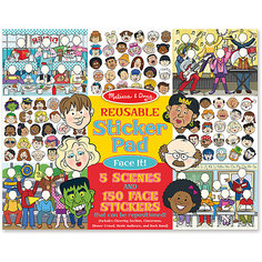 Книжка с многоразовыми наклейками "Лица" Melissa & Doug