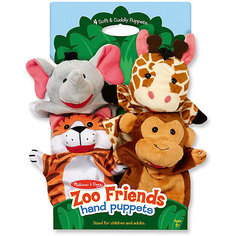Плюшевые куклы на руку "Зоопарк", Melissa &amp; Doug