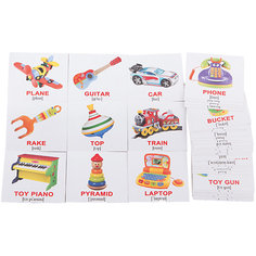 Набор обучающих мини-карточек Вундеркинд с пелёнок "Toys/Игрушки", двухсторонний 40 штук