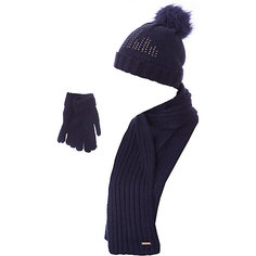 Комплект: шапка, шарф и перчатки для девочки Mayoral