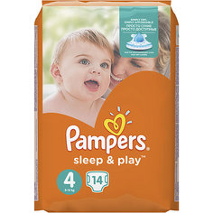 Подгузники Pampers Sleep &amp; Play Maxi, 8-14 кг, 4 размер, 14 шт., Pampers