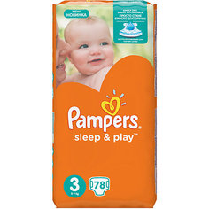 Подгузники Pampers Sleep &amp; Play, 5-9 кг, 3 размер, 78 шт., Pampers