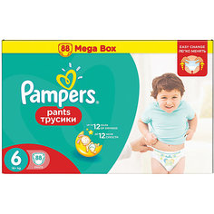 Трусики Pampers Pants, 16кг+, размер 6, 88 шт., Pampers