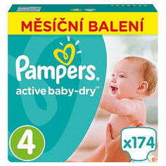 Подгузники Active Baby-Dry Maxi 4 (8-14 кг), 174 шт. Pampers