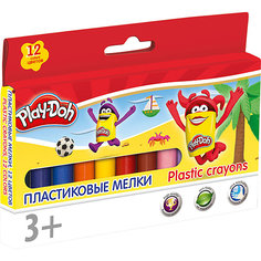 Восковые мелки Академия Групп "Play-Doh", 12 цветов