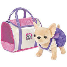 Мягкая игрушка Simba Chi-Сhi Love Собачка Чихуахуа в платье с сумочкой, 20 см