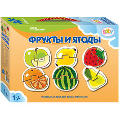 Напольный пазл 6 в 1 Step Puzzle "Фрукты и ягоды", по 2 элемента на каждую картинку