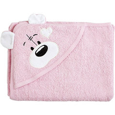 Полотенце с капюшоном Мишки Fun Dry, Twinklbaby, розовый с белыми ушками