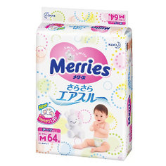 Подгузники для детей Merries, M 6-11 кг, 64 шт.